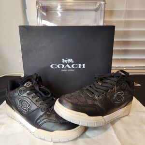 Coach Men's Black and Cream Sneakers
